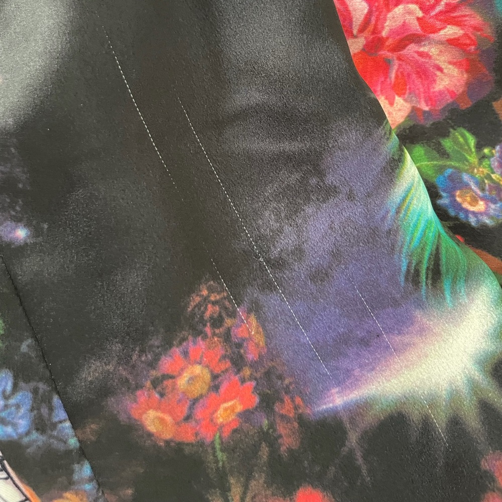 Floral Satin Finish Bomber Jacket - Picture 12 of 14